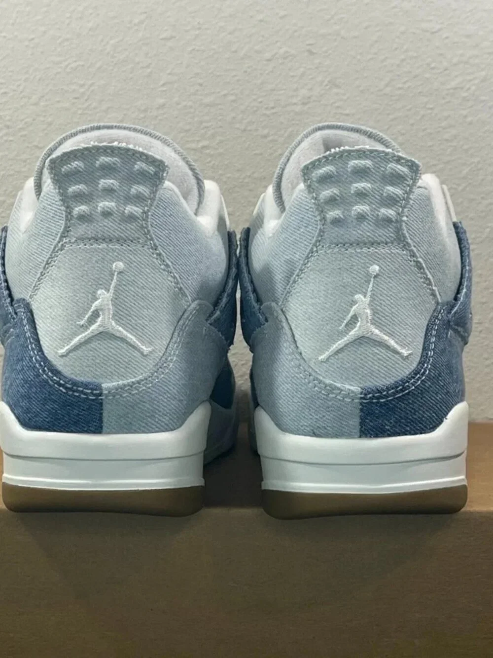Nike Air Jordan 4 Retro Tex Denim Sail Gum Brown Women Sz 10 Men 8.5 IB6716-100